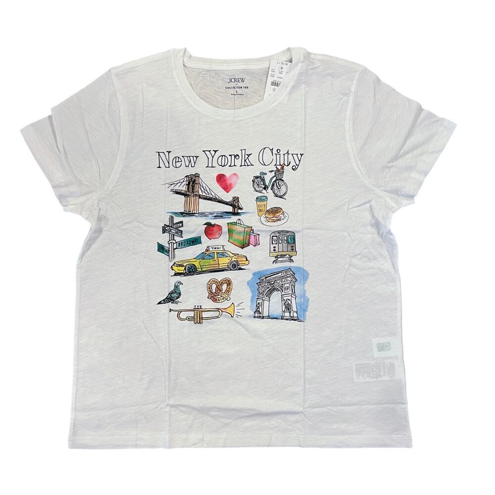 NWT J. Crew White New York City Graphic Tee